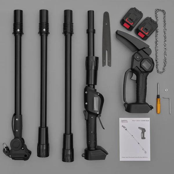 Better Gardens™ | 2-in-1 Mini Chainsaw – Extendable + 2 Free Batteries